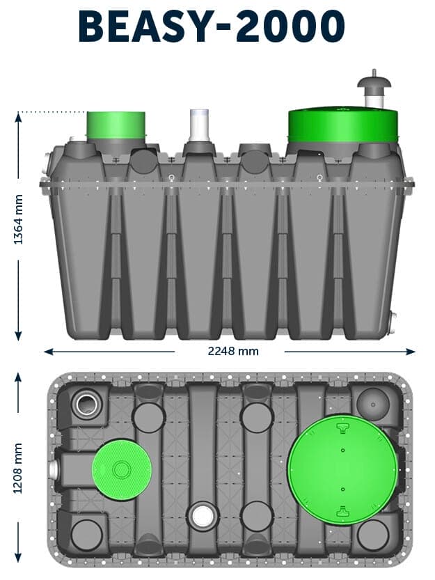 BEASY 2000 small sewage treatment plant